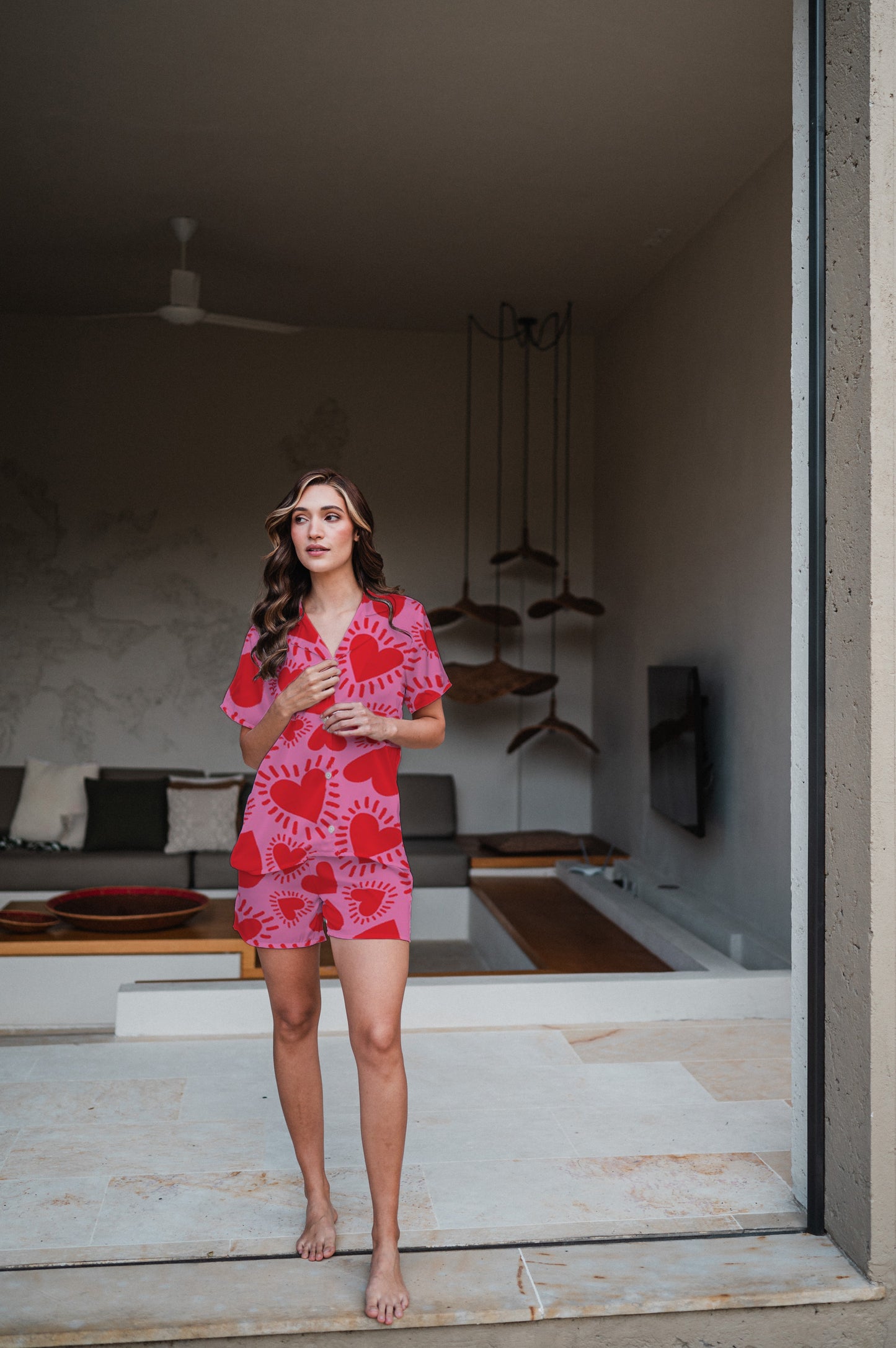 Amor Fucsia - Camisa Manga Corta y Short