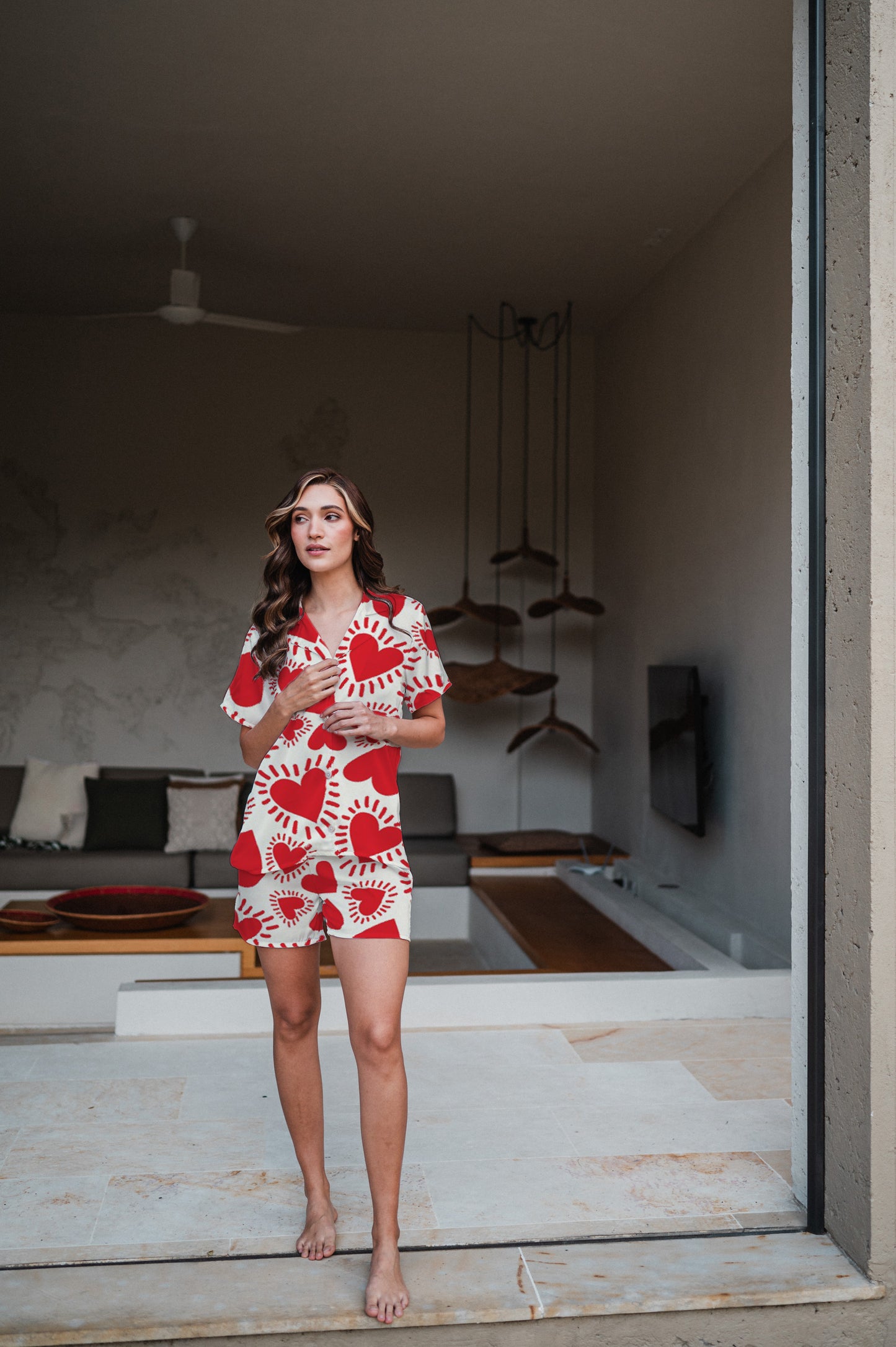 Amor Rojo - Camisa Manga Corta y Short
