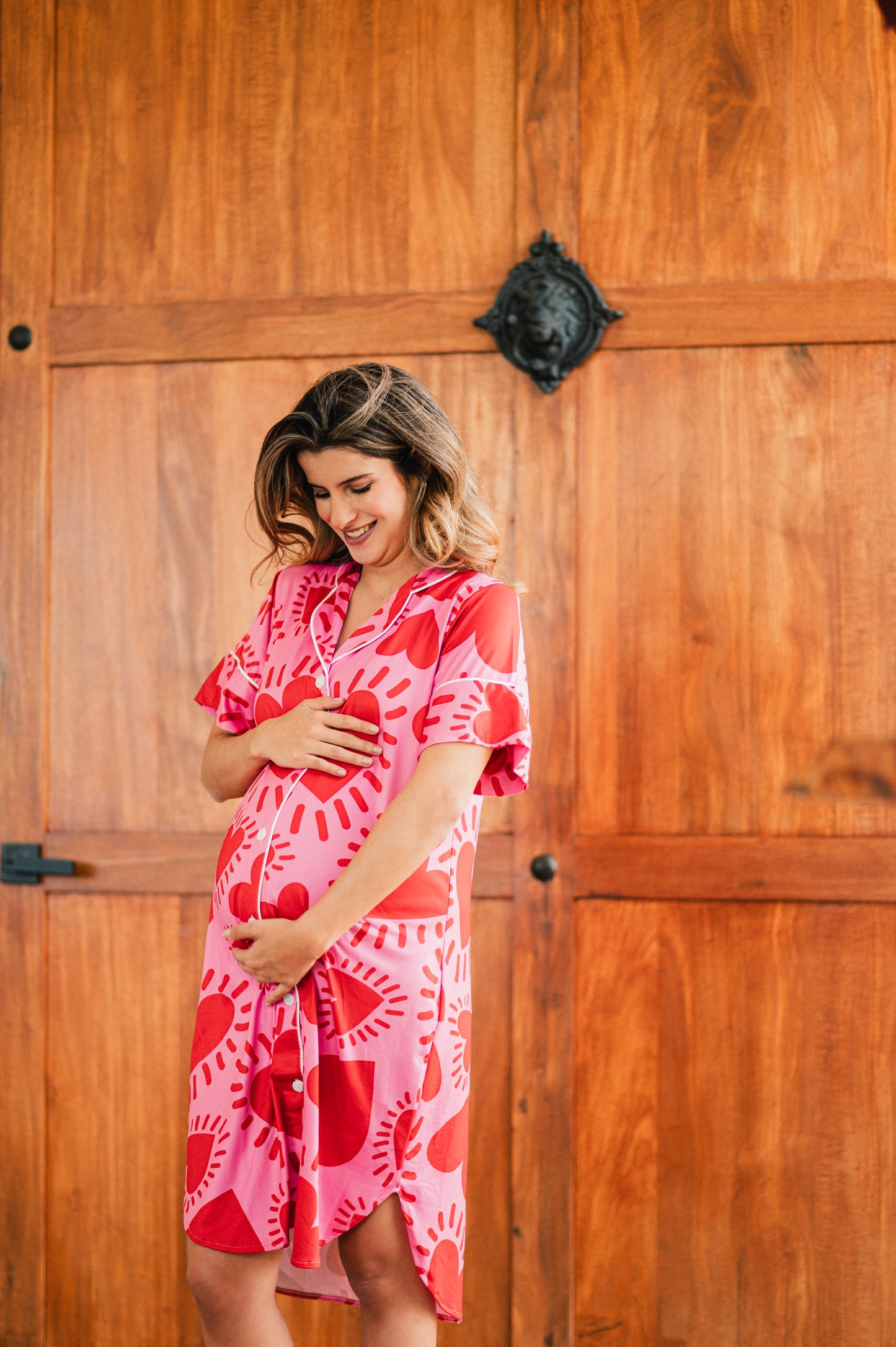 Amor Fucsia - Camison Manga Corta Maternidad