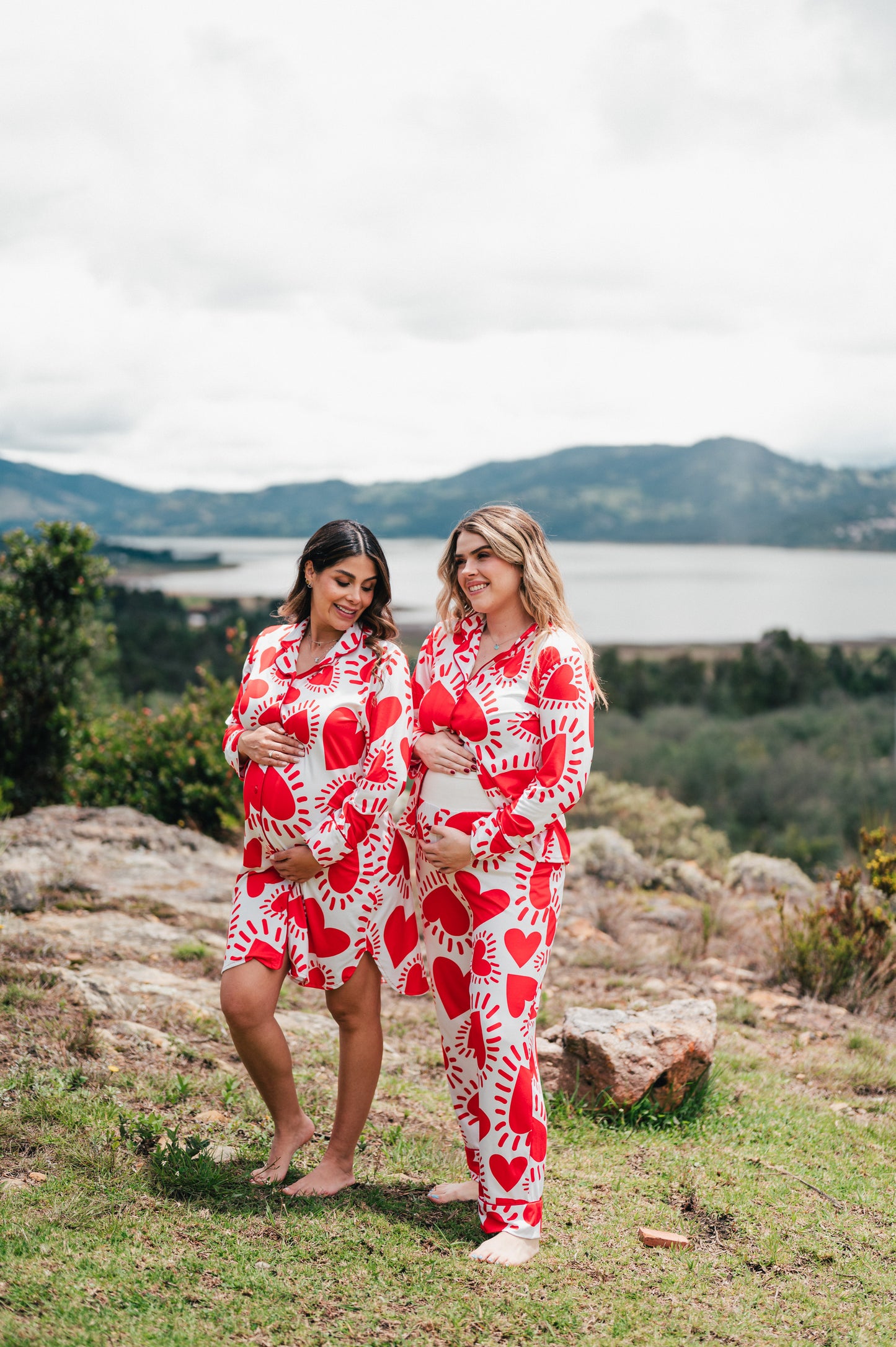 Amor Rojo - Camisa Manga Larga y Pantalon Maternidad
