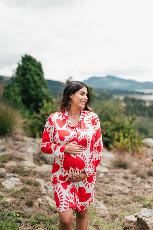 Amor Rojo - Camison Maternidad