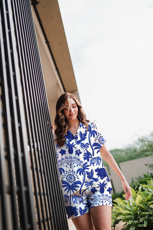 Bali Azul - Camisa Manga Corta y Short