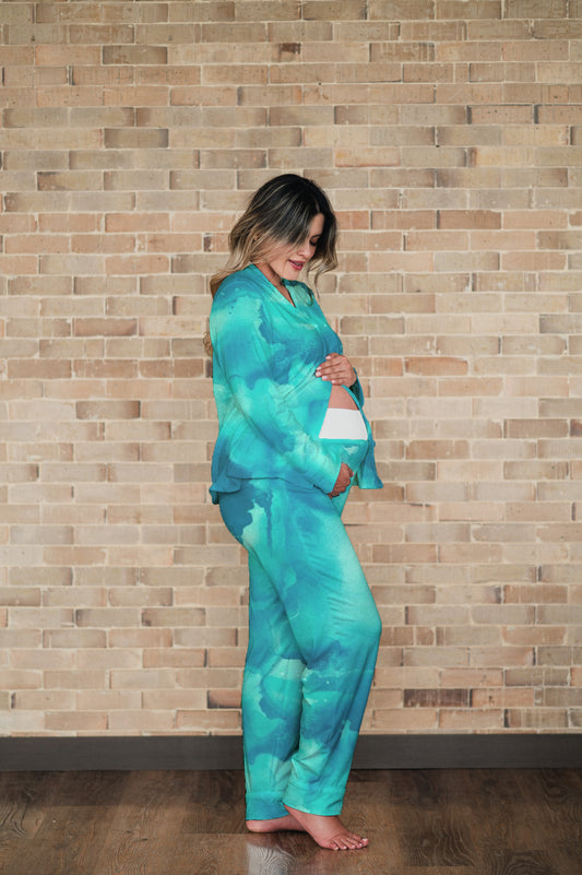 Blue Skecth - Camisa Manga Larga y Pantalon Maternidad