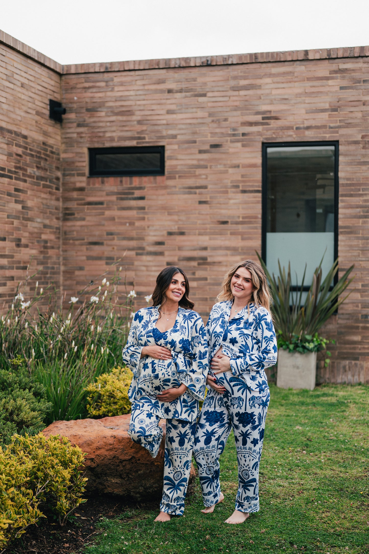 Bali Azul - TresPiezas, Levantadora, Tiritas Broche Maternidad y Pantalon Maternidad