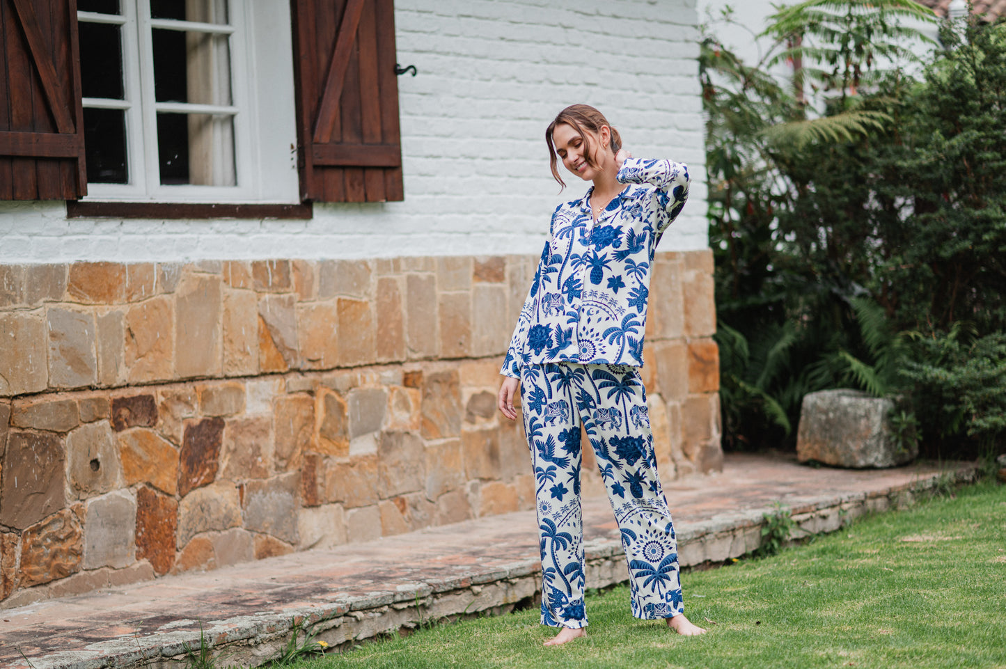 Bali Azul - Camisa Manga Larga y Pantalon