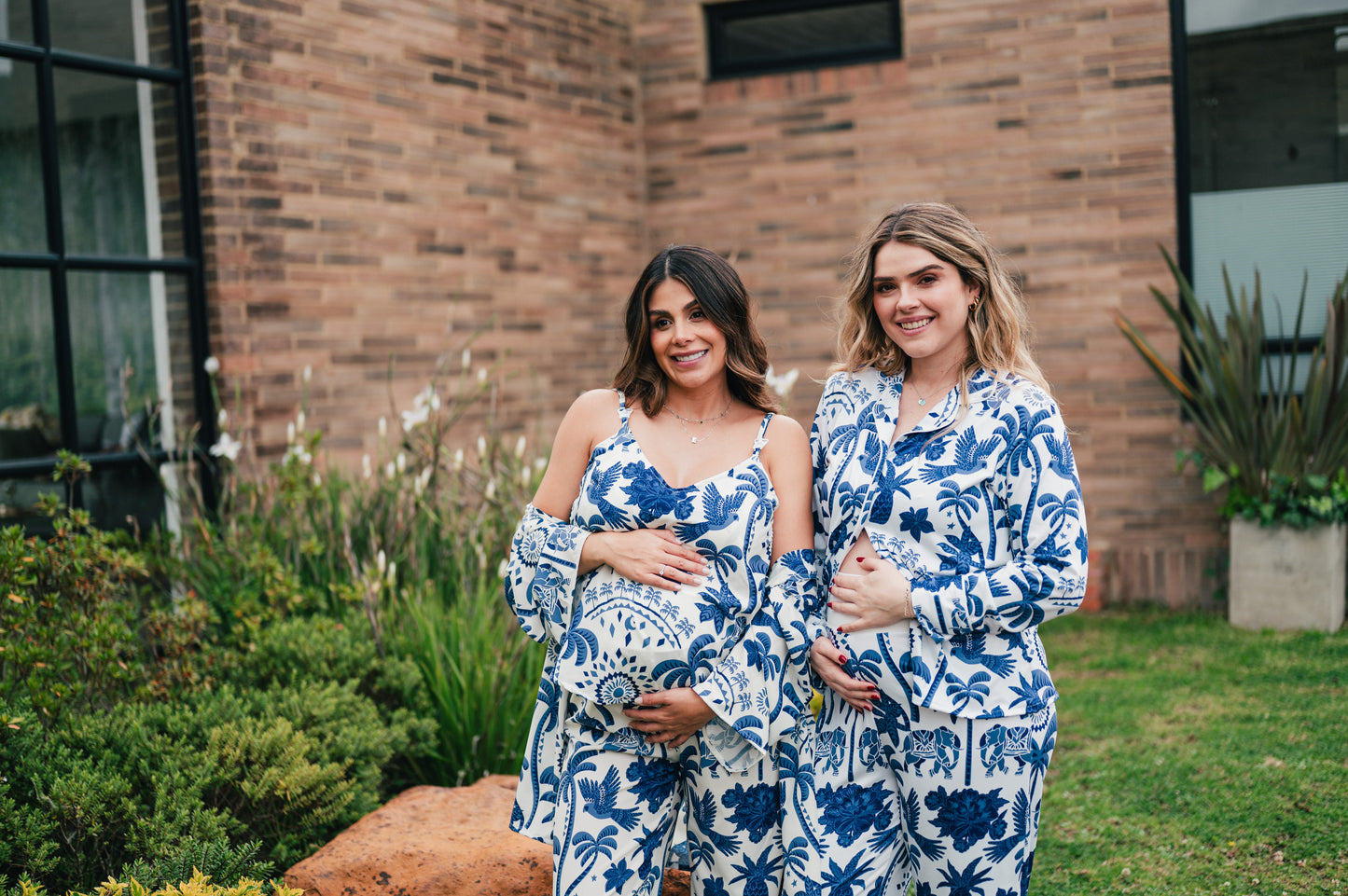 Bali Azul - TresPiezas, Levantadora, Tiritas Broche Maternidad y Pantalon Maternidad