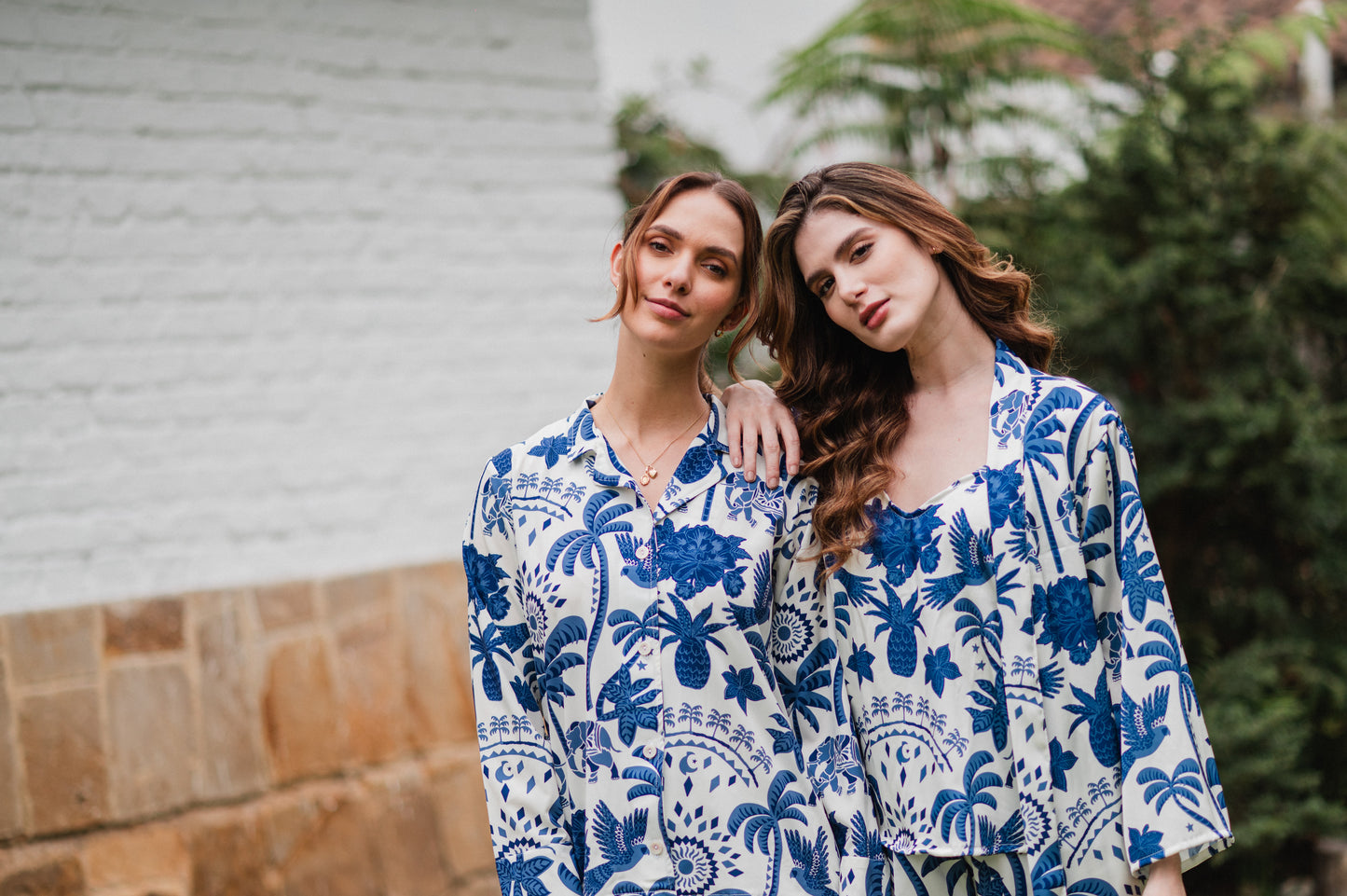 Bali Azul - Camisa Manga Larga y Pantalon