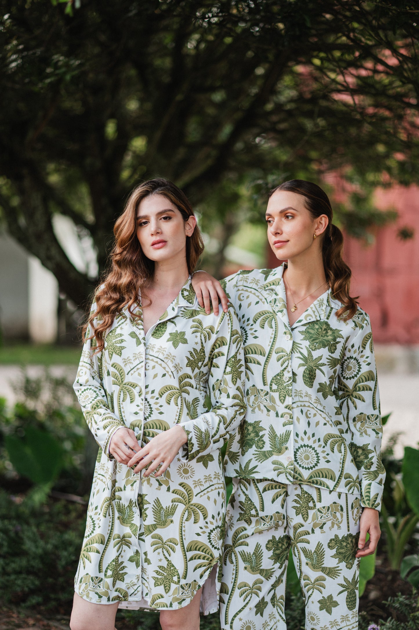 Bali Verde - Camisa Manga Larga y Pantalon