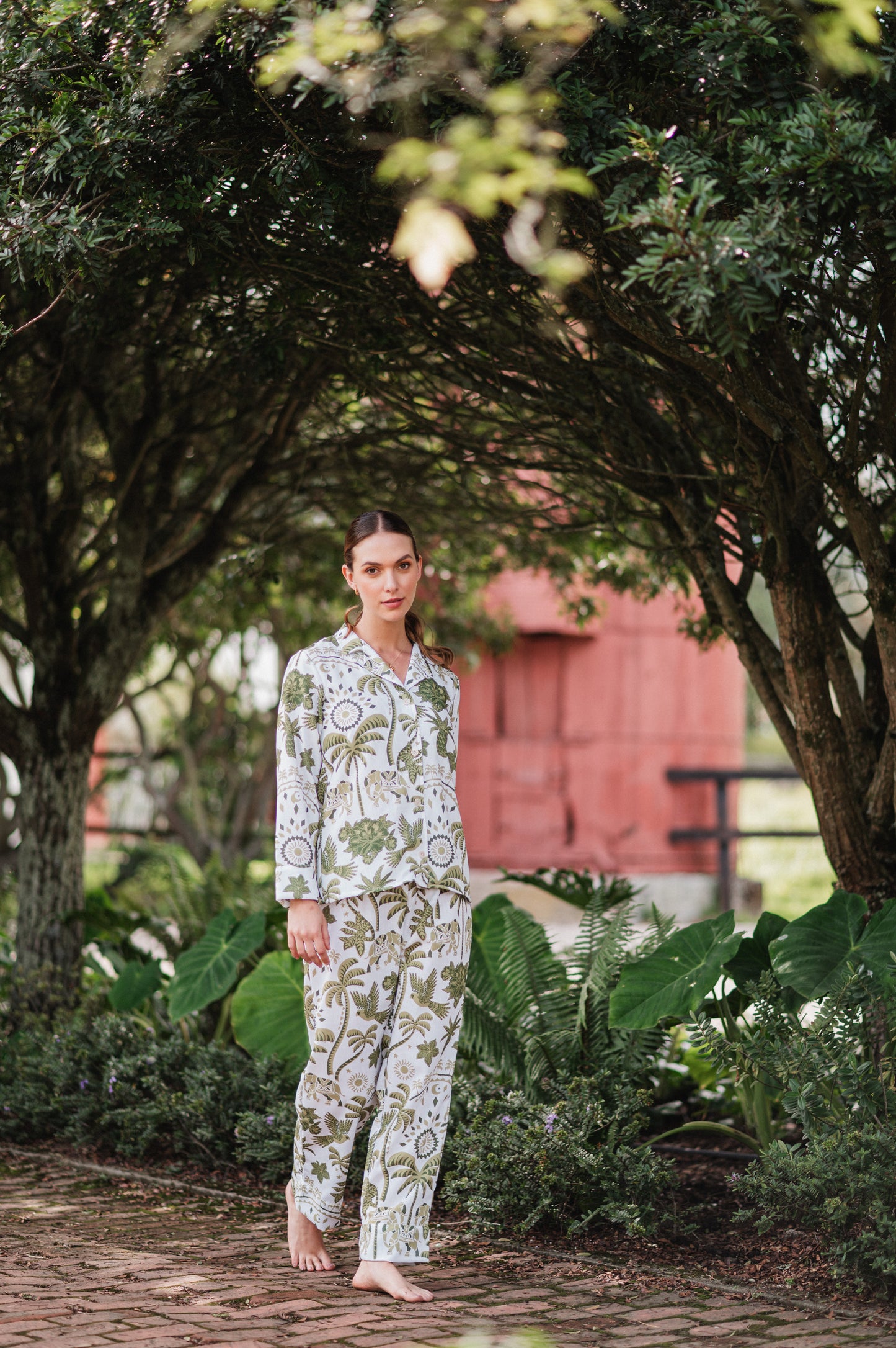 Bali Verde - Camisa Manga Larga y Pantalon