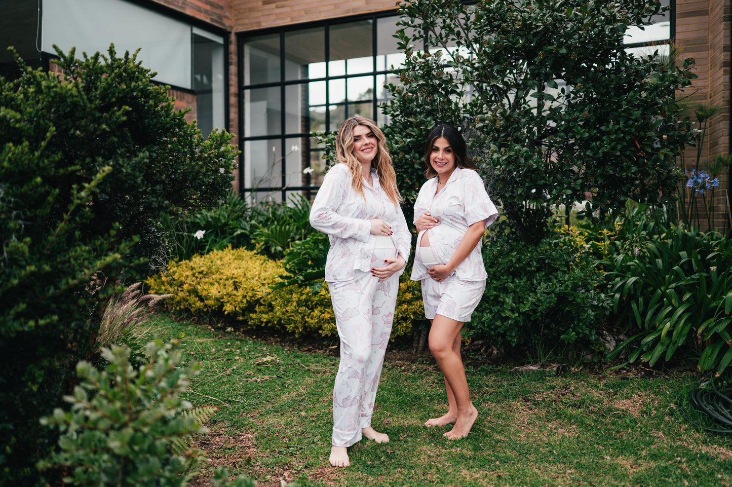 Conejito Rosa - Camisa Manga Corta y Short Maternidad