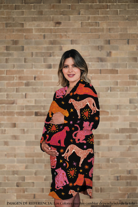 Fantasia Felina Negro - Camison Manga Larga De Maternidad