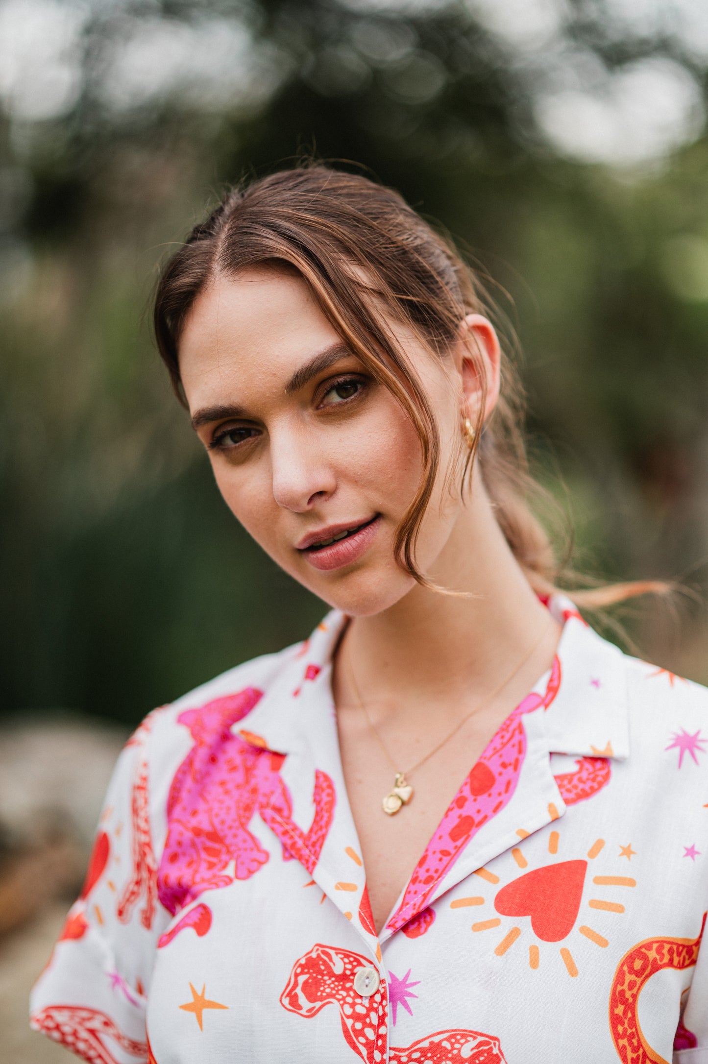 Fantasia Felina Blanco - Camisa Manga Corta y Short