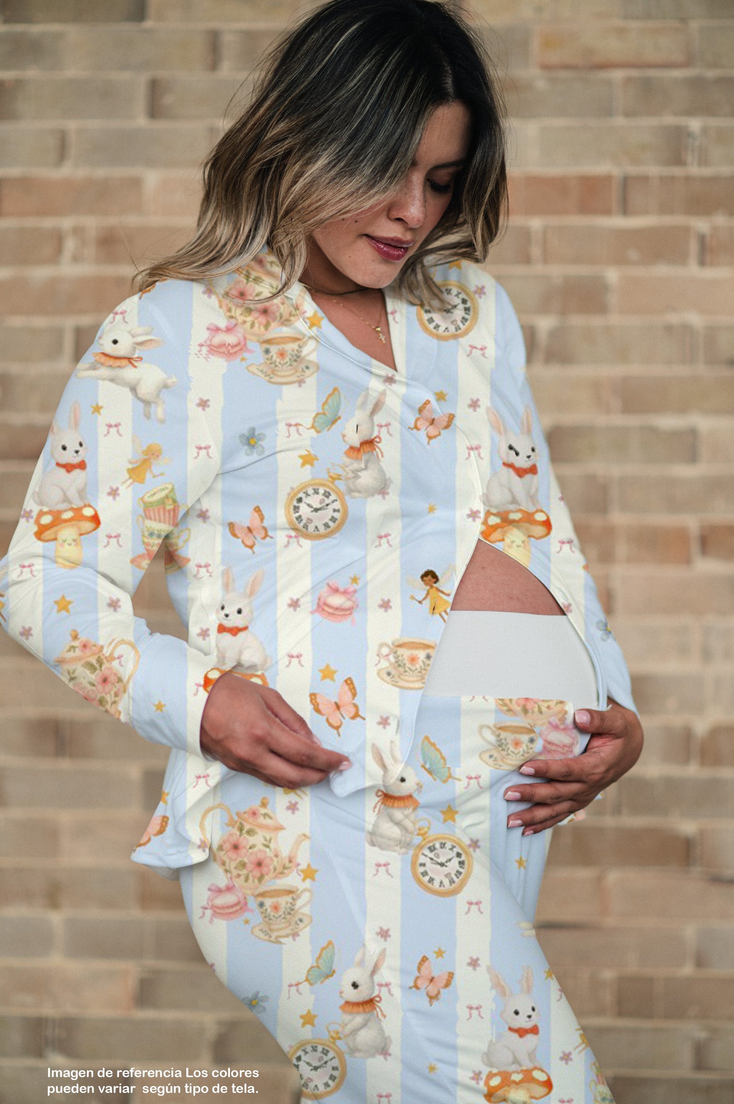 Hora del Té - Camisa Manga Larga y Pantalon Maternidad