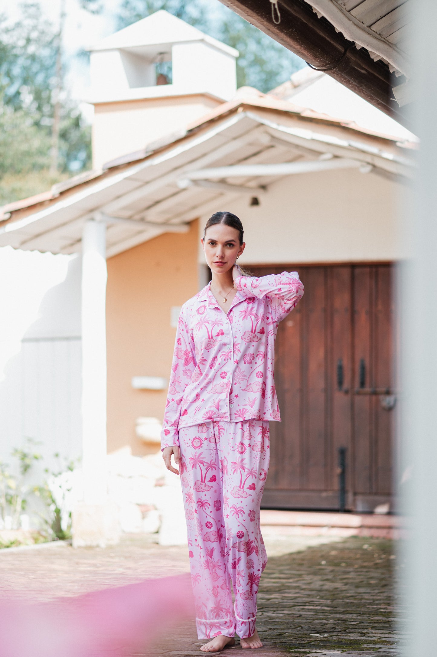 Isla Mujeres Rosa - Camisa Manga Larga y Pantalon