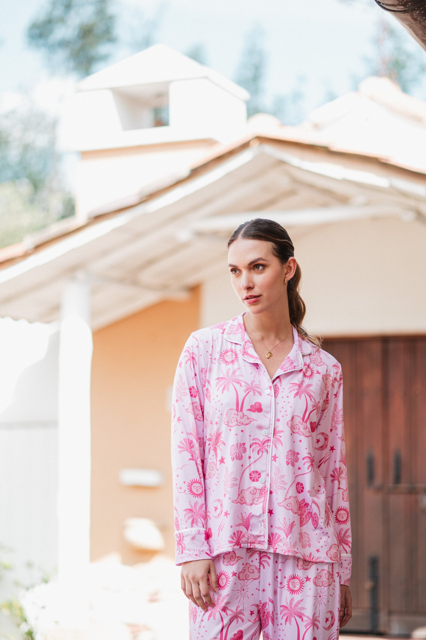 Isla Mujeres Rosa - Camisa Manga Larga y Pantalon