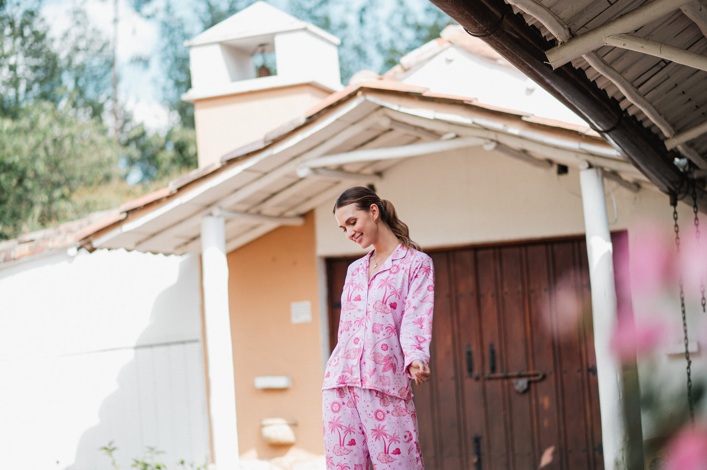 Isla Mujeres Rosa - Camisa Manga Larga y Pantalon