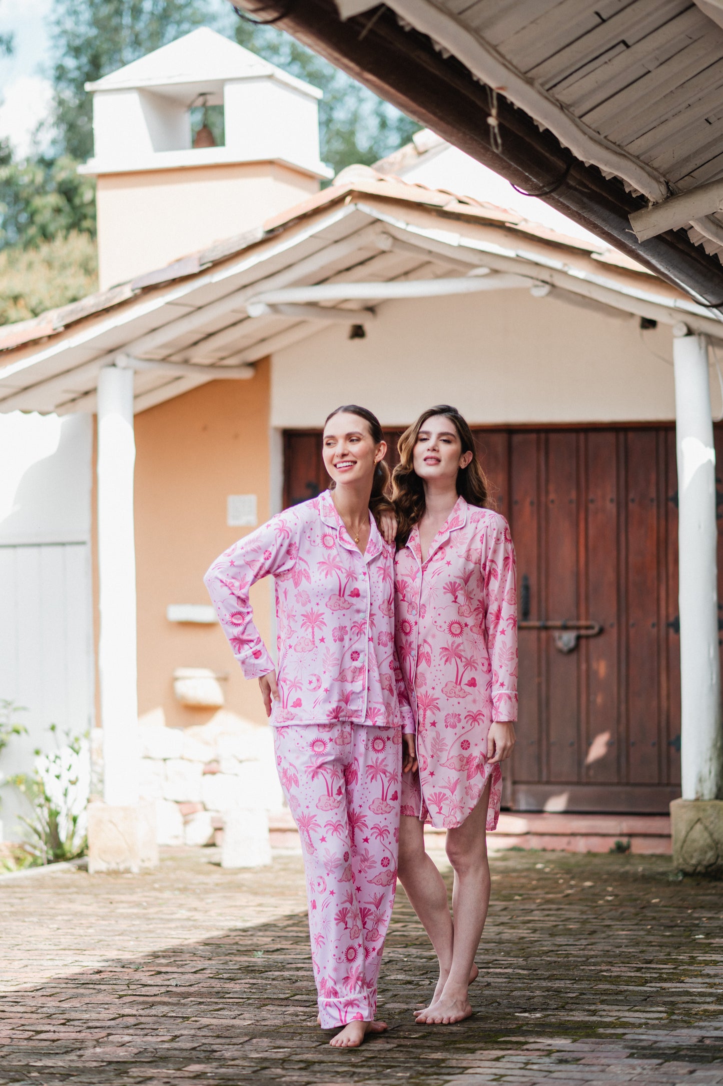 Isla Mujeres Rosa - Camisa Manga Larga y Pantalon