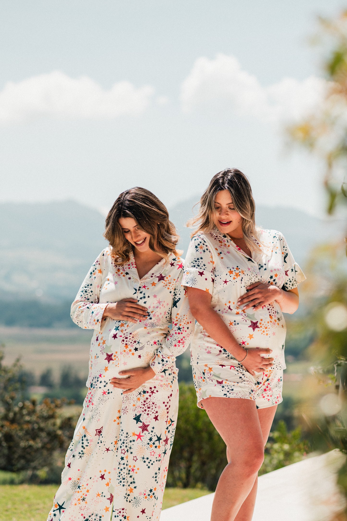 Lluvia de Estrellas - Camisa Manga Corta y Short Maternidad