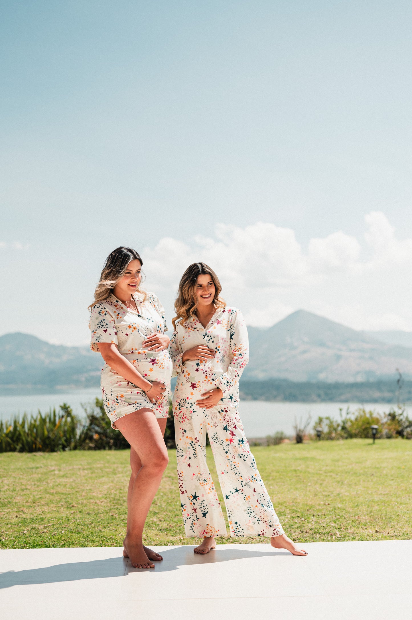 Lluvia de Estrellas - Camisa Manga Corta y Short Maternidad