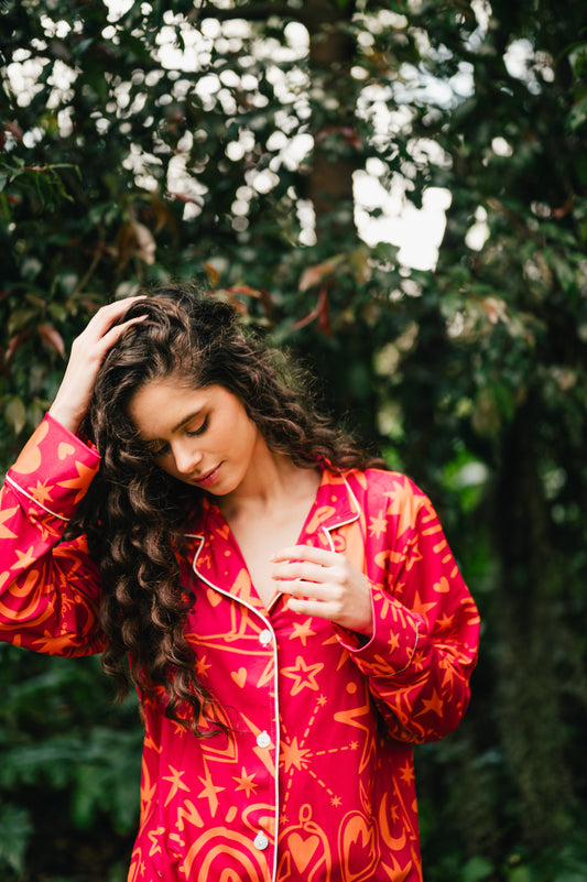 Magic Love Red - Camisa Manga Larga y Pantalon