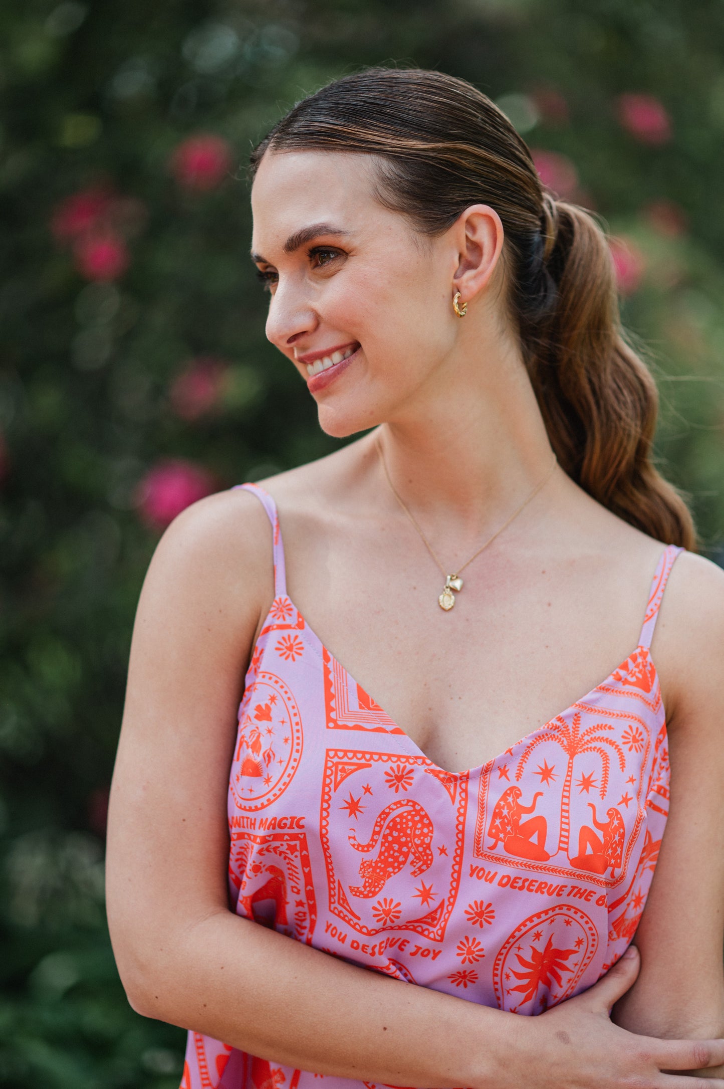 Magic Orange - Blusa de Tiritas y Pantalon