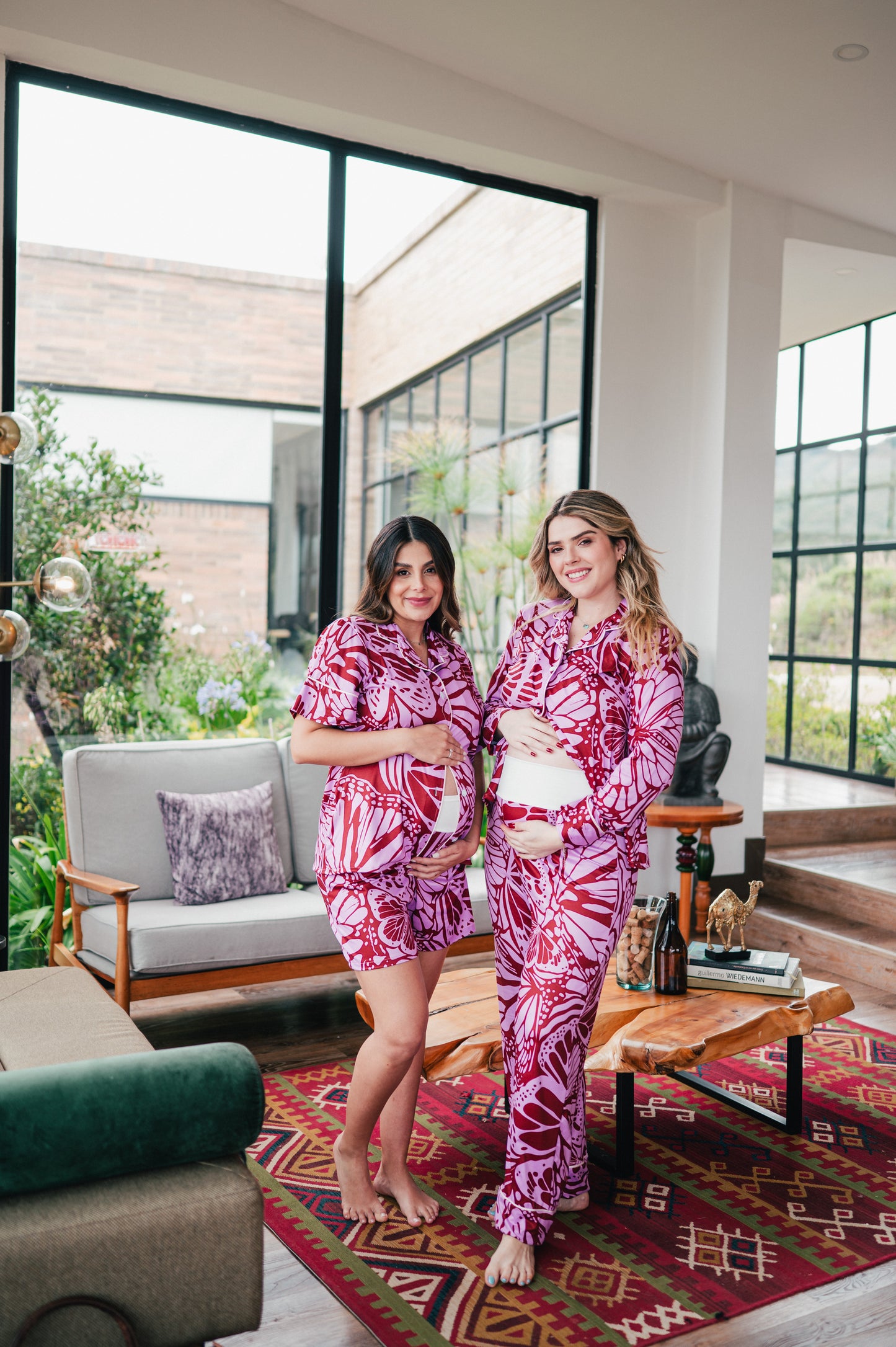 Mariposas en Rosa - Camisa Manga Larga y Pantalon Maternidad