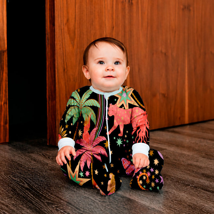 Paradise Black - Enterizo de Bebe READY TO SHIP