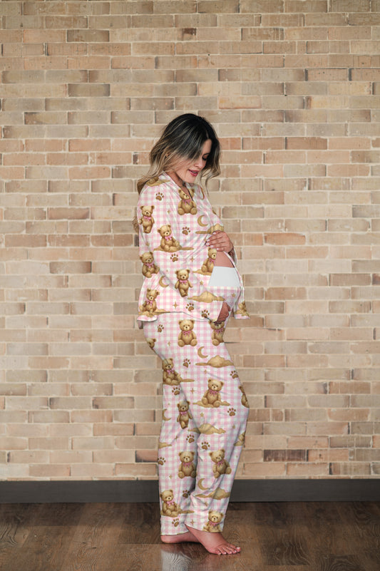 Teddy Pink - Camisa Manga Larga y Pantalon Maternidad