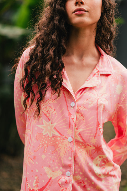 Paradise Pink - Camisa Manga Larga y Pantalon