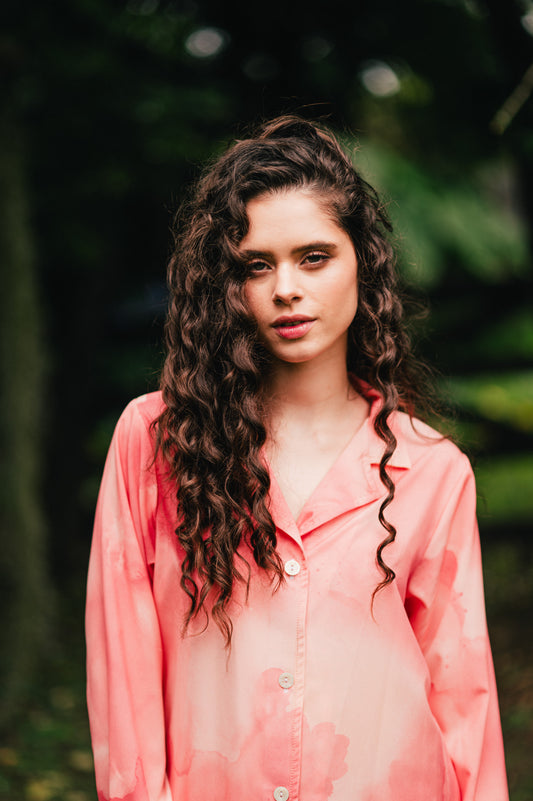 Salmon Sketch - Camisa Manga Larga y Pantalon