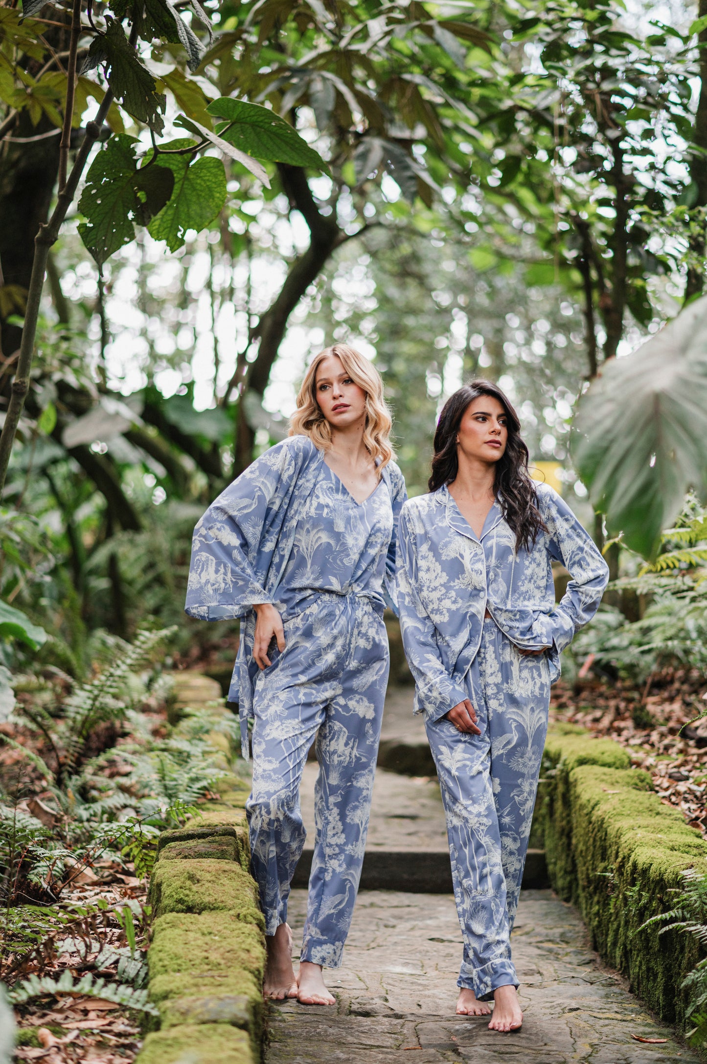 Selva Africana Celeste - Camisa Manga Larga y Pantalon