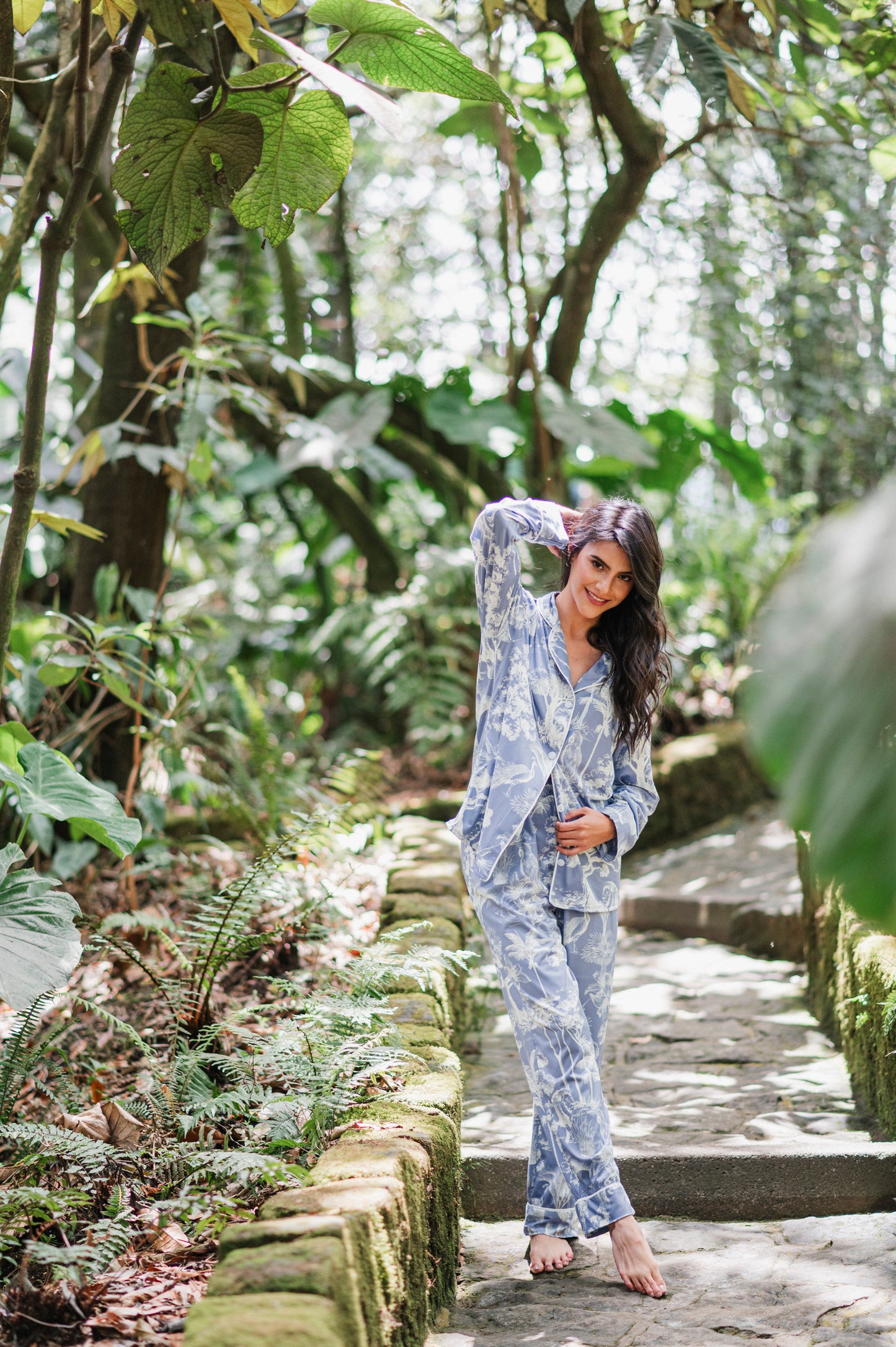 Selva Africana Celeste - Camisa Manga Larga y Pantalon