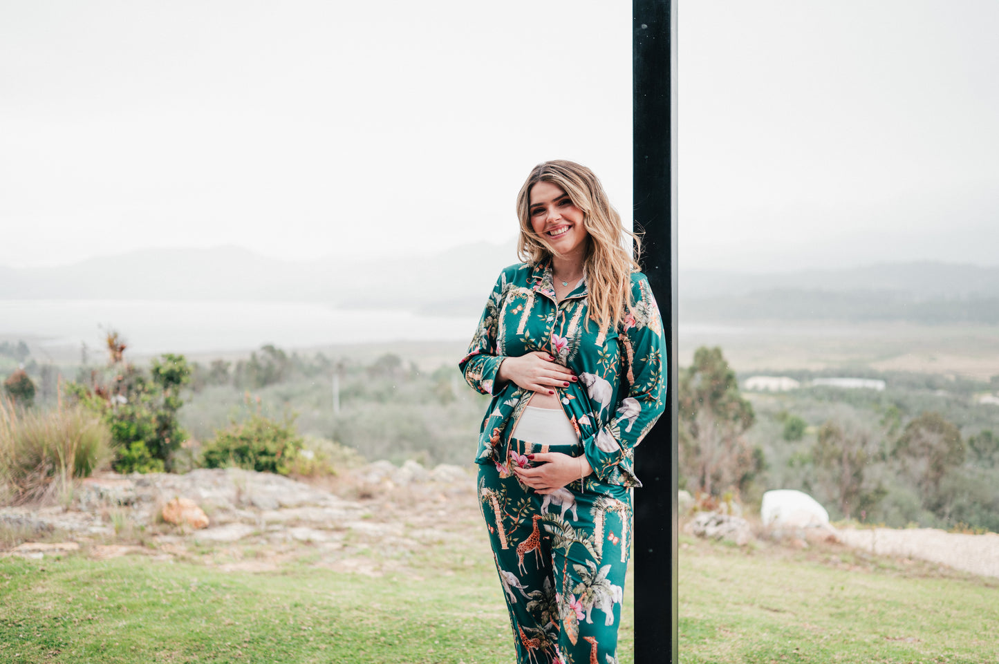 Selva Hindu Jade - Camisa Manga Larga y Pantalon Maternidad