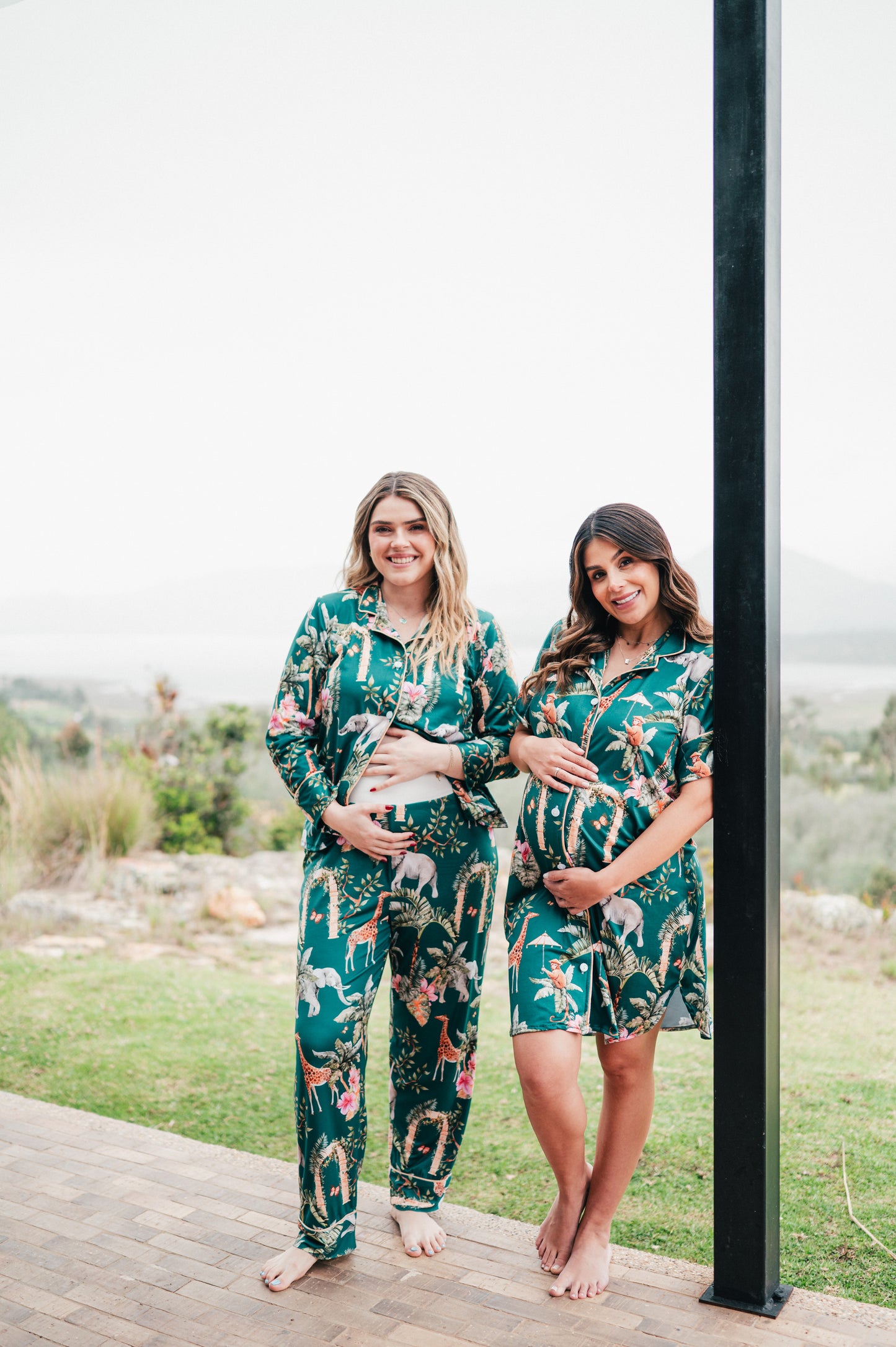 Selva Hindu Jade - Camisa Manga Larga y Pantalon Maternidad