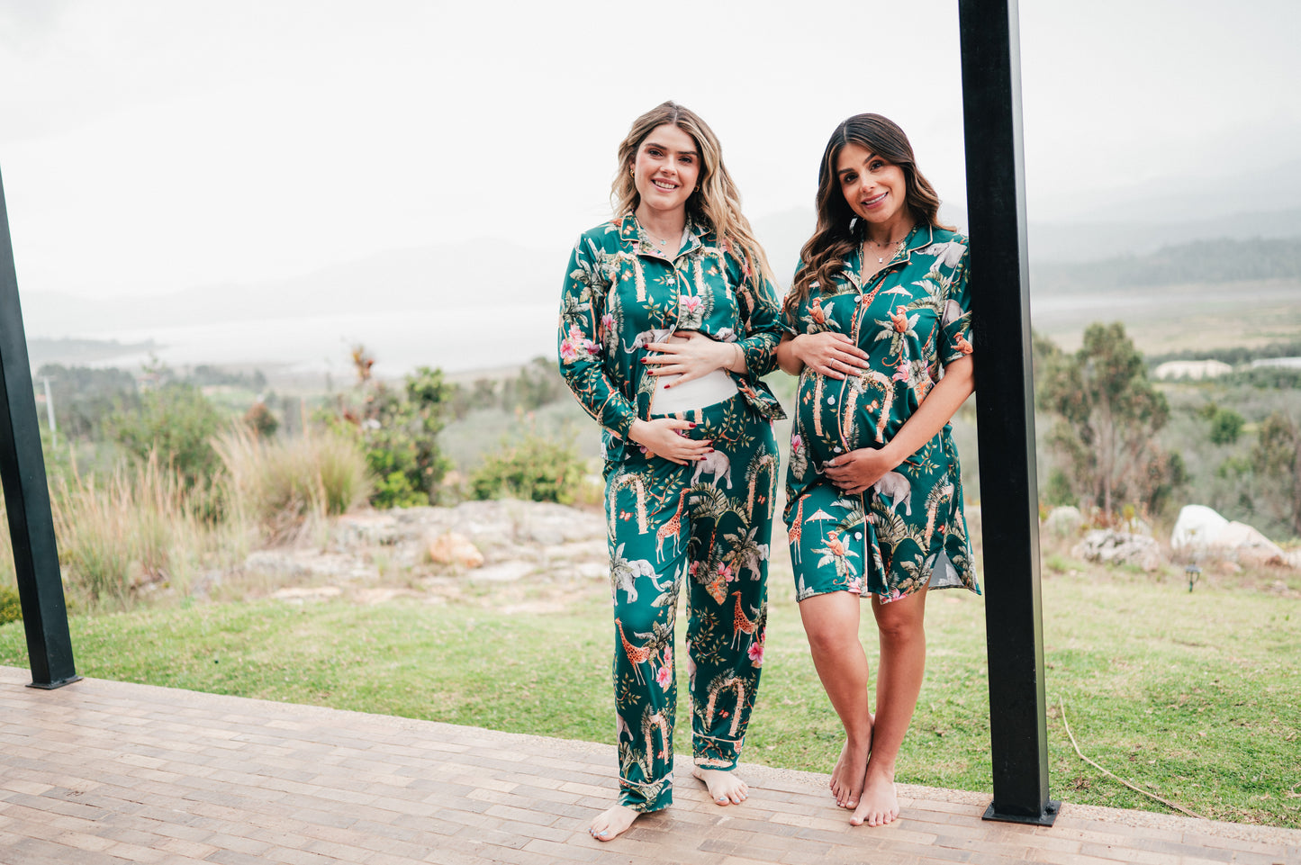 Selva Hindu Jade - Camisa Manga Larga y Pantalon Maternidad