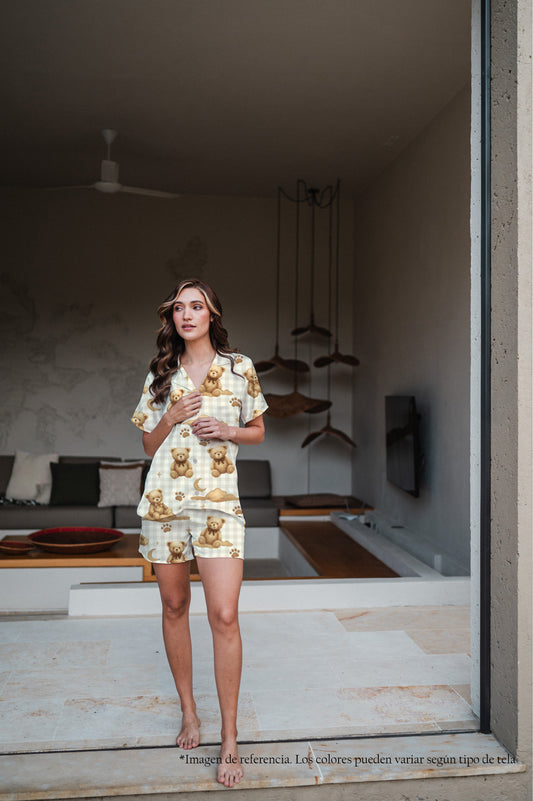 Teddy Beige - Camisa Manga Corta y Short