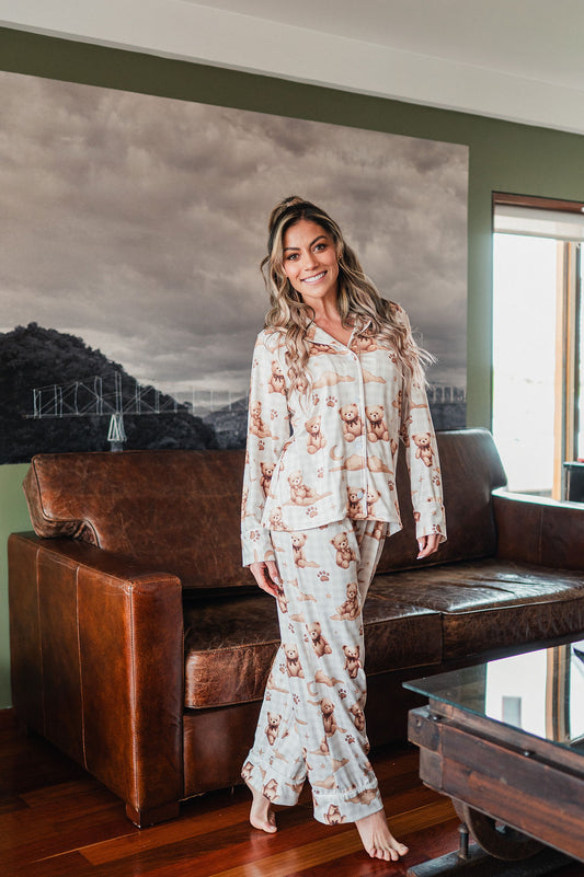 Teddy Beige - Mujer: Camisa y Pantalon