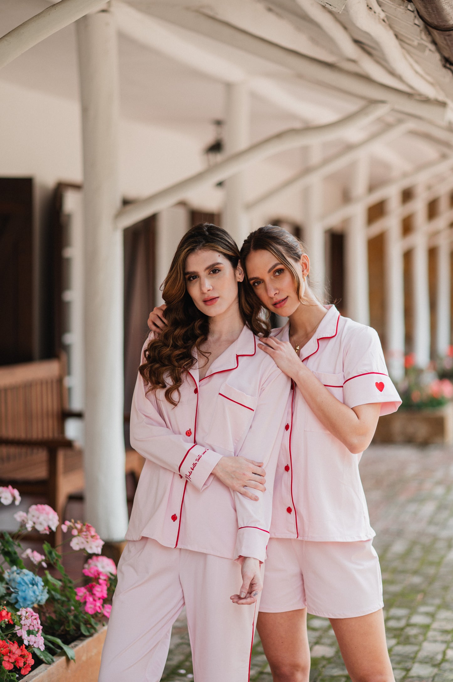 Rosado Algodón 100% - Camisa Manga Larga y Pantalon