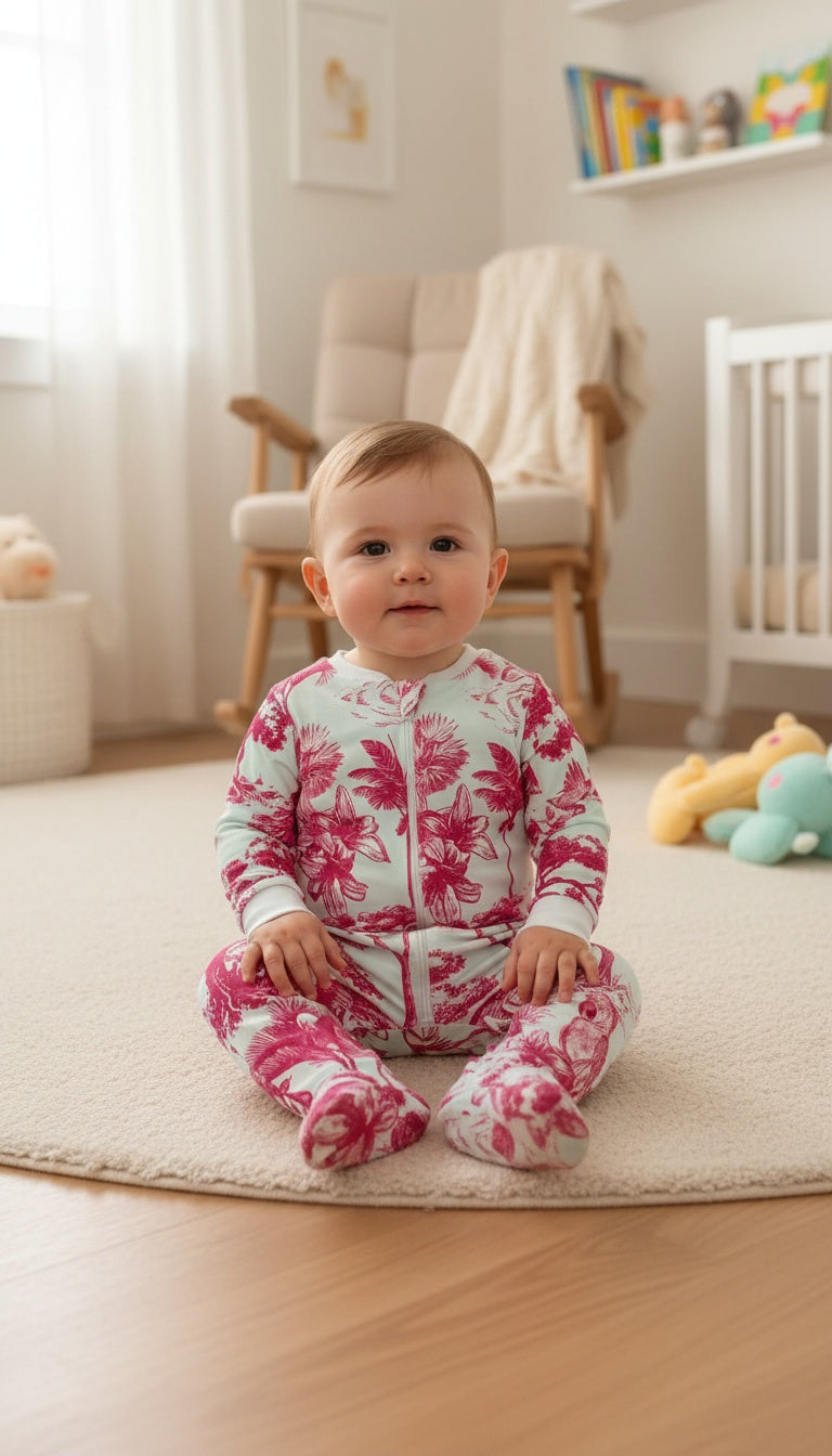 Selva Africana Rosa - Enterizo Bebe READY TO SHIP