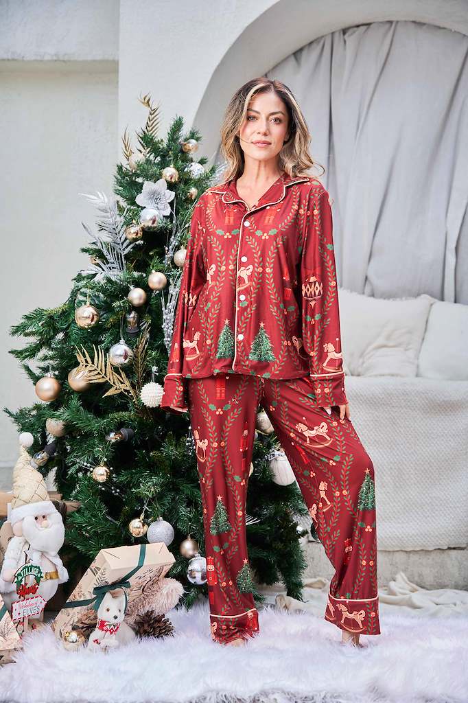 Cascanueces Rojo Mujer - Camisa + Pantalon