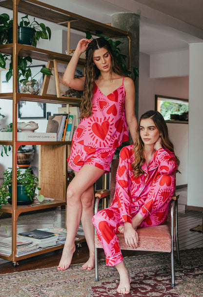 Amor Fucsia - Blusa de Tiritas y Short