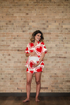 Amor Rojo - Camisa Manga Corta y Short Maternidad