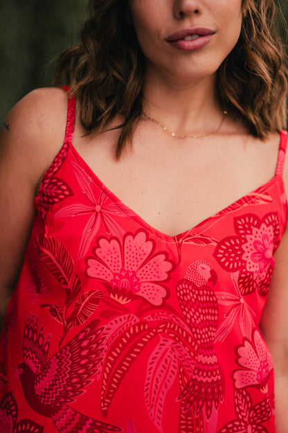 Amazonas Carmesí Blusa de Tiritas y Short | Cómoda y Fresca