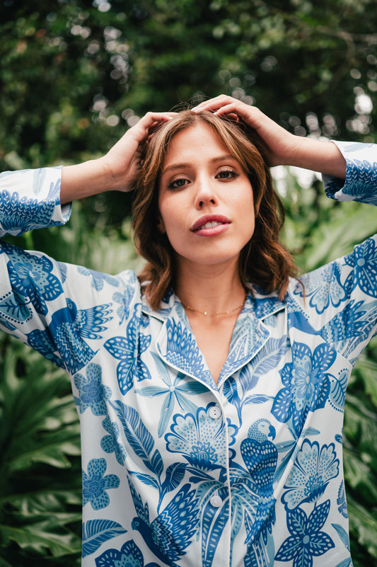 Amazonas Celeste - Camisa Manga Larga y Pantalon