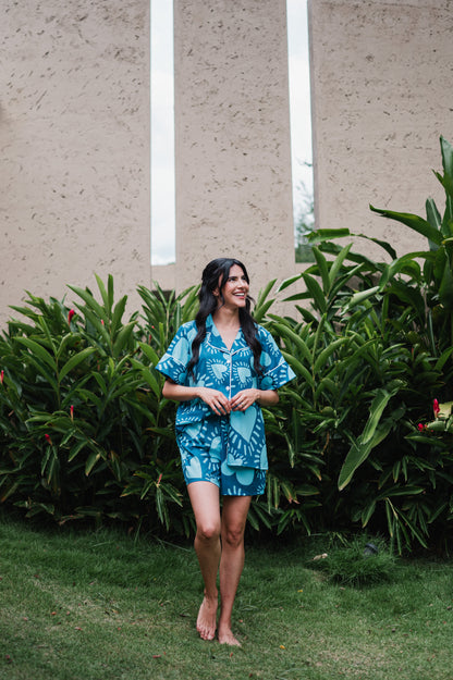 Amor Azul - Camisa Manga Corta y Short
