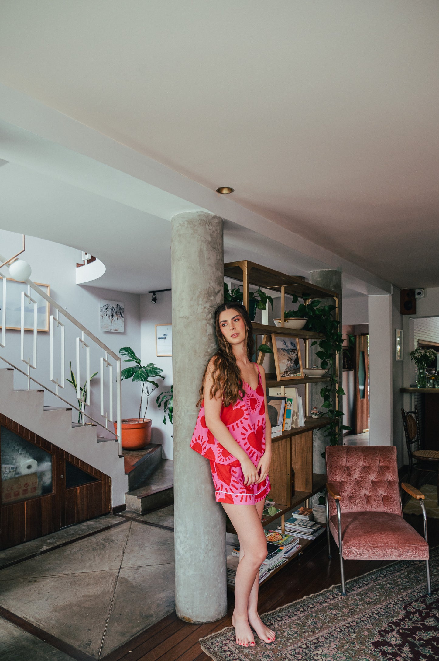 Amor Fucsia - Blusa de Tiritas y Short