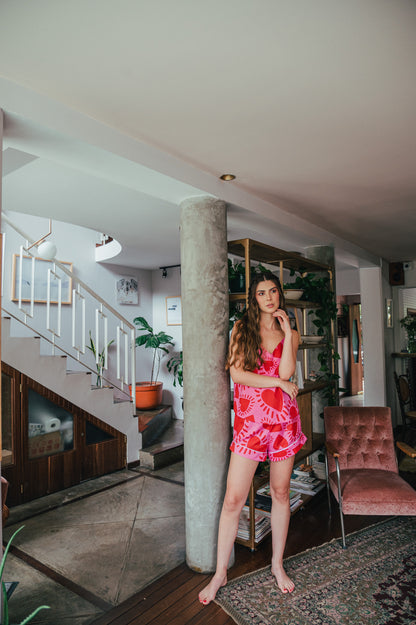 Amor Fucsia - Blusa de Tiritas y Short