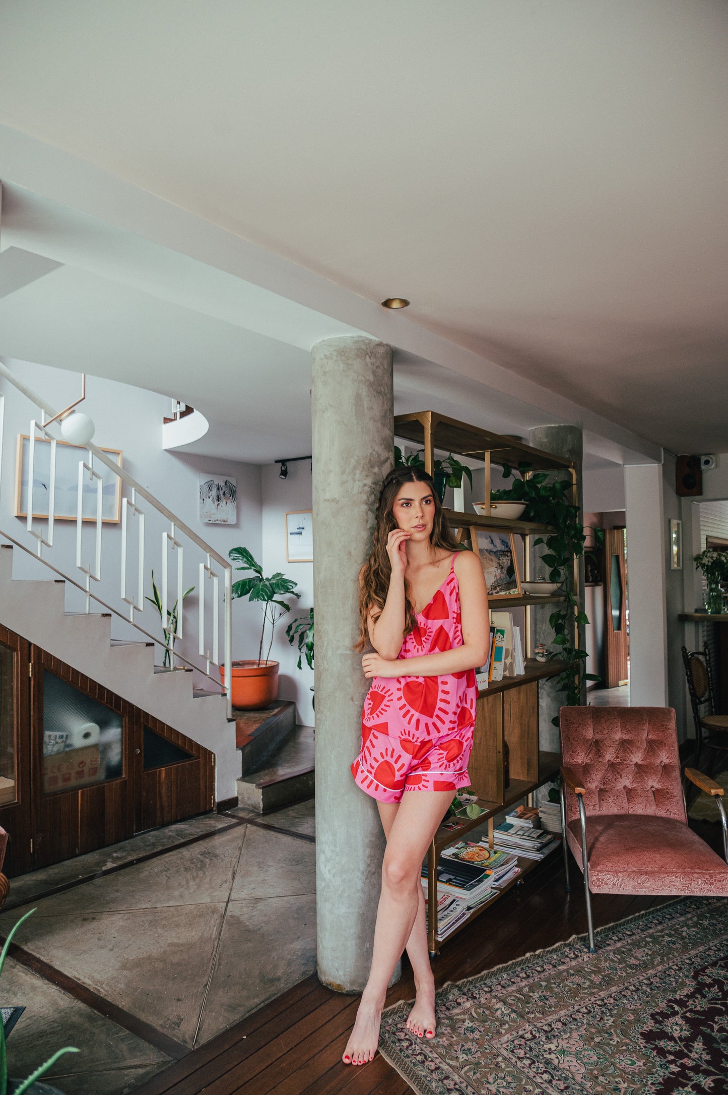 Amor Fucsia - Blusa de Tiritas y Short