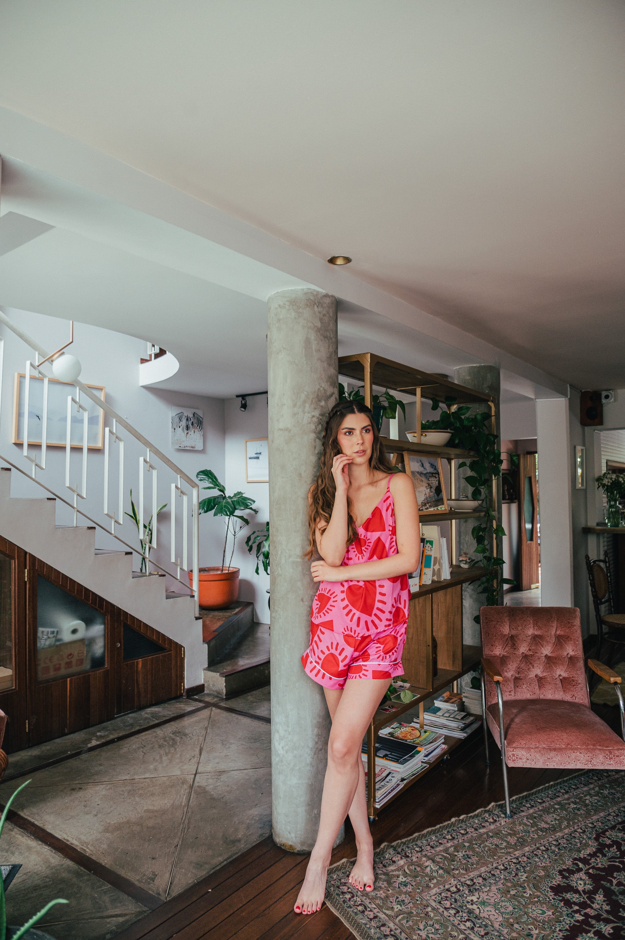 Amor Fucsia - Blusa de Tiritas y Short