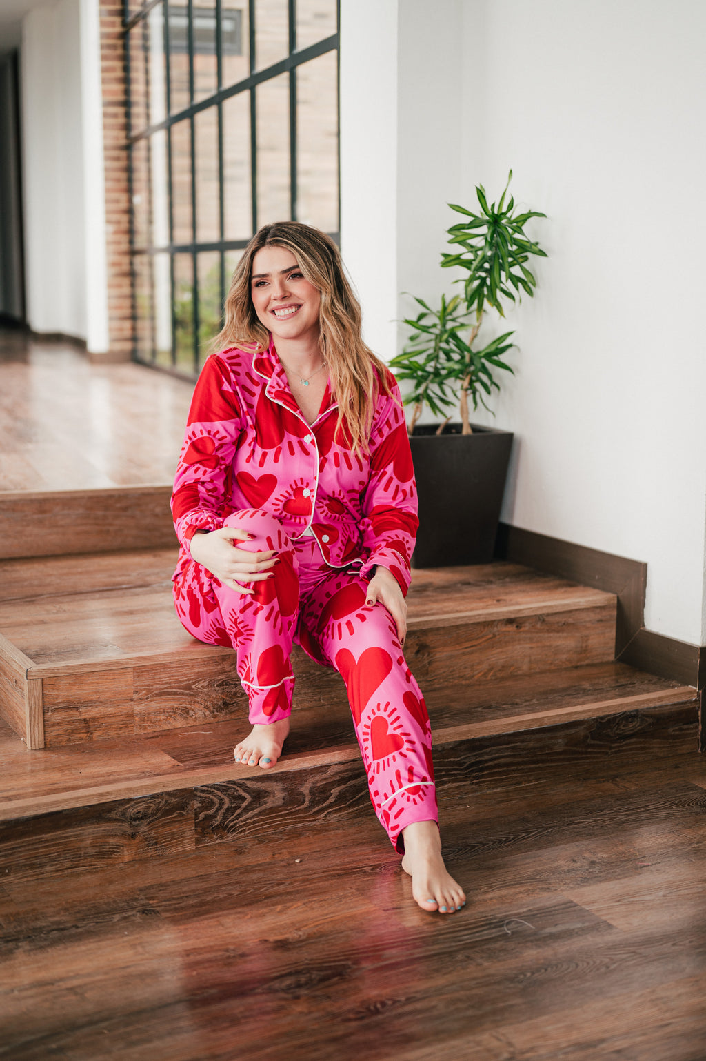 Amor Fucsia - Camisa Manga Larga y Pantalon Maternidad